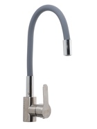 УЦЕНКА Смеситель для кухни ZEIN Z2753, гибкий излив, картридж 35 мм, нерж. сталь 9505751