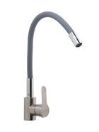 УЦЕНКА Смеситель для кухни ZEIN Z2753, гибкий излив, картридж 35 мм, нерж. сталь 9505751