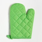 Кухонный набор 2 предмета Доляна "Tropical" цвет зелёный: прихватка 17х17 см, варежка 25х16 см, 100% п/э 9241955