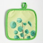 Кухонный набор 2 предмета Доляна "Tropical" цвет зелёный: прихватка 17х17 см, варежка 25х16 см, 100% п/э 9241955