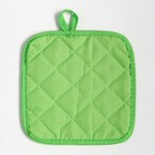 Кухонный набор 2 предмета Доляна "Tropical" цвет зелёный: прихватка 17х17 см, варежка 25х16 см, 100% п/э 9241955