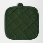 Кухонный набор 2 предмета Доляна "Tropical" цвет голубой: прихватка 17х17 см, варежка 25х16 см, 100% п/э 9241958