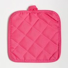 Кухонный набор 2 предмета Доляна "Tropical" цвет розовый прихватка 17х17 см, варежка 25х16 см,100% п/э 9241961