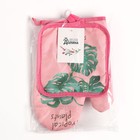 Кухонный набор 2 предмета Доляна "Tropical" цвет розовый прихватка 17х17 см, варежка 25х16 см,100% п/э 9241961