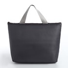 Термосумка на молнии, объём 3.8 л, серая - Фото 2