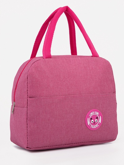 Термосумка на молнии, объём 6 л, розовая