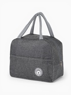 Термосумка на молнии, объём 6 л, серая - Фото 1