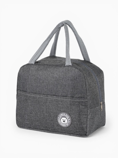 Термосумка на молнии, объём 6 л, серая