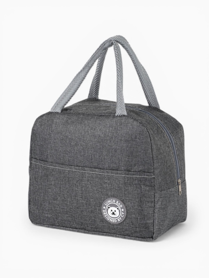 Термосумка на молнии, объём 6 л, серая - Фото 1