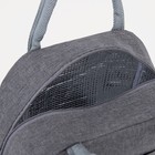 Термосумка на молнии, объём 6 л, серая - Фото 3