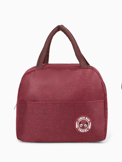 Термосумка на молнии, объём 6 л, цвет бордовый