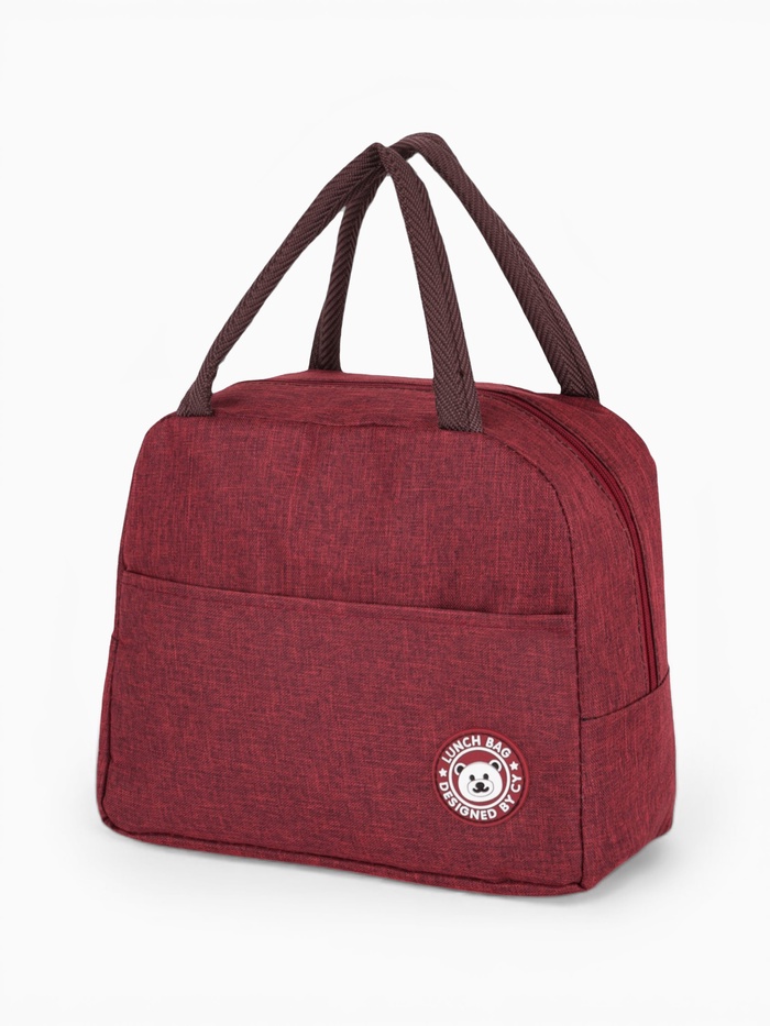 Термосумка на молнии, объём 6 л, цвет бордовый - Фото 1