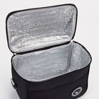 Термосумка на молнии, объём 5.7 л, наружный карман, регулируемый ремень, чёрная - Фото 3