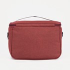 Термосумка на молнии 5.7 л, длинный ремень, красная - Фото 2