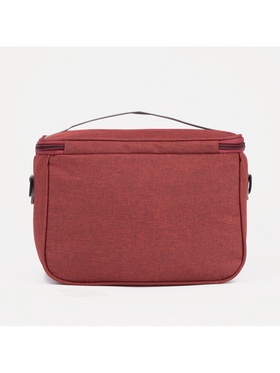 Термосумка на молнии 5.7 л, длинный ремень, красная