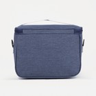 Термосумка на молнии 5.7 л, длинный ремень, синяя - Фото 2