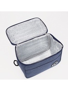 Термосумка на молнии 5.7 л, длинный ремень, синяя - Фото 3