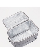 Термосумка на молнии, объём 8 л, наружный карман, регулируемый ремень, серая - Фото 3