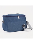 Термосумка на молнии, объём 8 л, наружный карман, регулируемый ремень, синяя - Фото 1