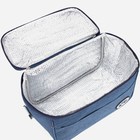 Термосумка на молнии, объём 8 л, наружный карман, регулируемый ремень, синяя - Фото 3