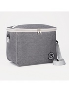 Термосумка на молнии, объём 12.5 л, наружный карман, регулируемый ремень, серая - Фото 1