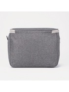 Термосумка на молнии, объём 12.5 л, наружный карман, регулируемый ремень, серая - Фото 2