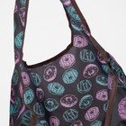 Сумка хозяйственная без застежки, складная, цвет серый/разноцветный - Фото 3