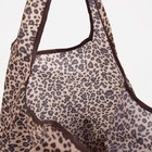 Сумка хозяйственная без застежки, складная, цвет коричневый - Фото 3