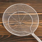 Дуршлаг-сито Шафран, d=18 см, с деревянной ручкой, металл - Фото 4