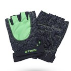 Перчатки для фитнеса Atemi AFG06GNM, черно-зеленые, размер M - фото 299827802
