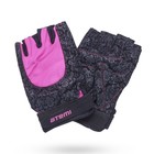 Перчатки для фитнеса Atemi AFG06PXS, черно-розовые, размер XS - фото 296299579