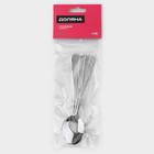 Набор ложек чайных из нержавеющей стали Доляна, длина 13.7 см, толщина 2 мм, 410 сталь, 3 шт. - Фото 4