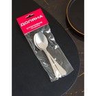 Набор ложек чайных из нержавеющей стали Доляна, длина 13.7 см, толщина 2 мм, 410 сталь, 3 шт. - Фото 5