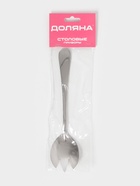 Вилка салатная Доляна, h=19.8 см, толщина 2.2 мм, 410 нержавеющая сталь, серебристая - Фото 5