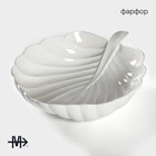 Салатник Magistro «Лист Бланш», 1.2 л, d=27.5 см, фарфор, белый - Фото 2
