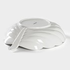 Салатник Magistro «Лист Бланш», 1.2 л, d=27.5 см, фарфор, белый - Фото 4