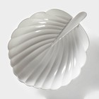 Салатник Magistro «Лист Бланш», 1.5 л, d=30 см, фарфор, белый - Фото 3