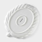 Блюдо для подачи Magistro «Герань Бланш», d=22.4 см, фарфор, белое - Фото 4