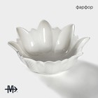 Салатник Magistro «Цветочек Бланш», 200 мл, d=13.5 см, фарфор, белый - Фото 2