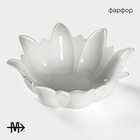 Салатник Magistro «Цветочек Бланш», d=30.6 см, фарфор, белый - Фото 2