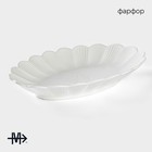 Блюдо Magistro «Ромашка», d=32.5 см, овальное, фарфор, белое - Фото 2