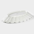 Блюдо Magistro «Ромашка», d=32.5 см, овальное, фарфор, белое - Фото 3