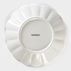 Тарелка фарфоровая пирожковая Magistro «Ромашка», d=18,5 см, цвет белый - Фото 4