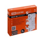 Выключатель автоматический TDM ВА47-60, 1п, 40 А, 6 кА, C, SQ0223-0081 9483650 - фото 14150313
