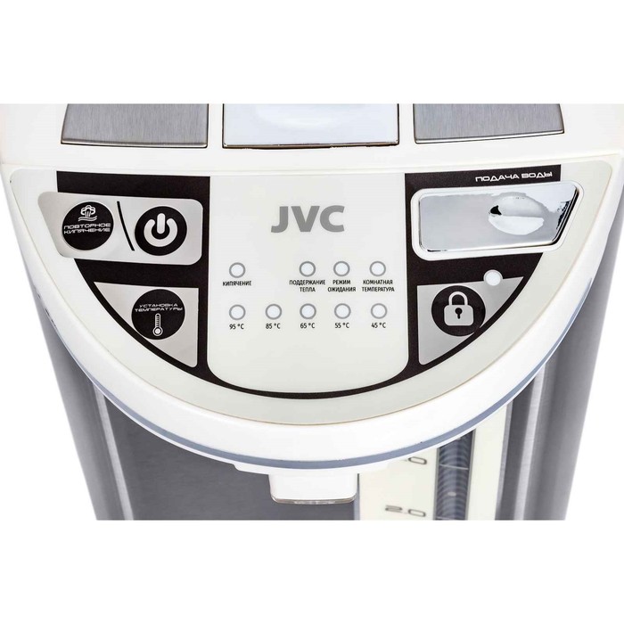 Термопот JVC JK-TP1025, 1200Вт, 2 способа подачи воды, 5 л, цвет серебристый - фото 51537114