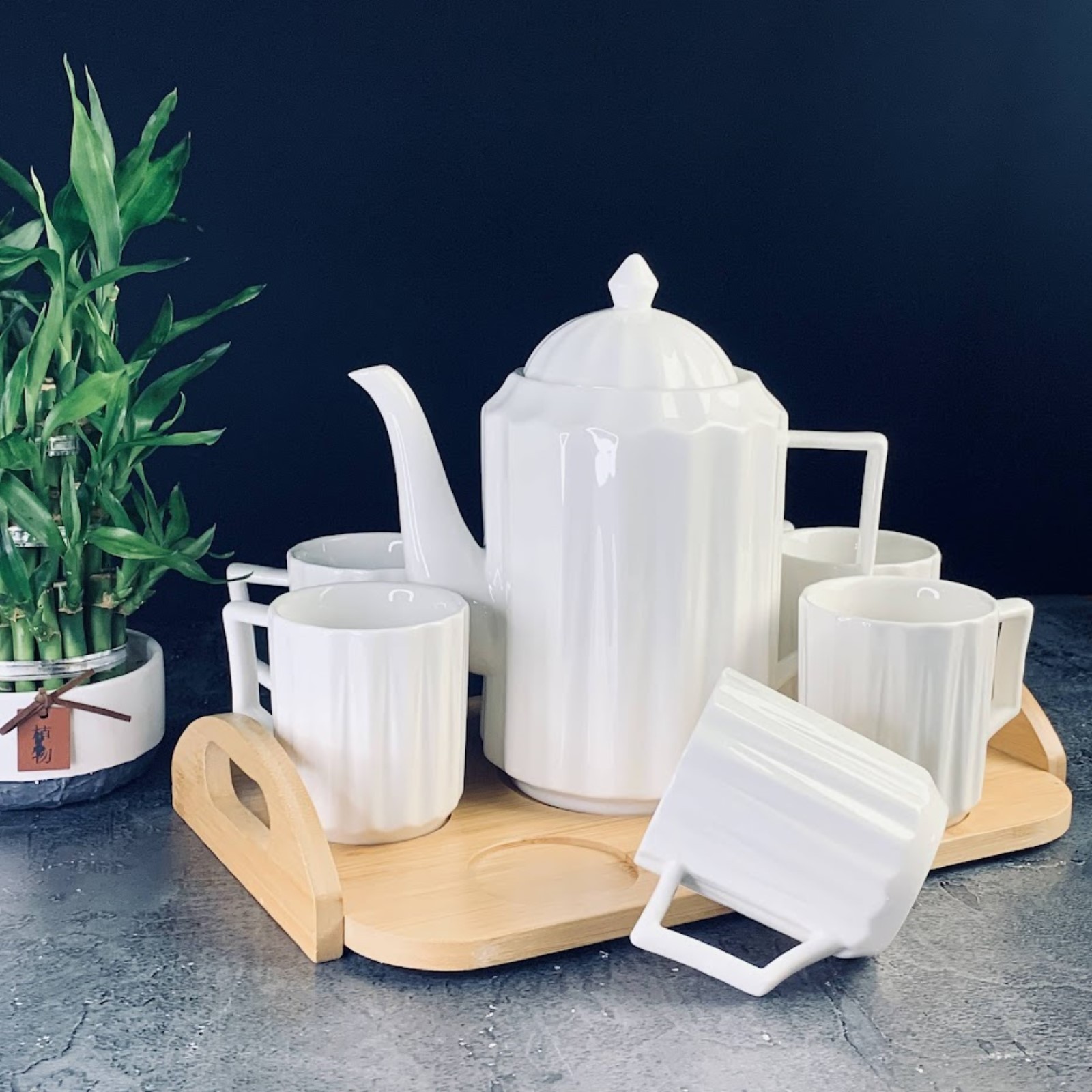 Чайный сервиз на подставке Lenardi Bamboo, 8 предметов (140-009 ...