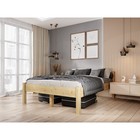 Высокая кровать «Виста», 1400 × 2000 мм, массив, без покрытия, цвет сосна - Фото 1