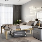 Высокая кровать «Геральд» 1200×2000 мм, массив, без покрытия, цвет сосна - фото 28482482