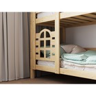 Двухъярусная кровать-домик «Бэби люкс», 700 × 1900 мм, массив, без покрытия, цвет сосна - Фото 4