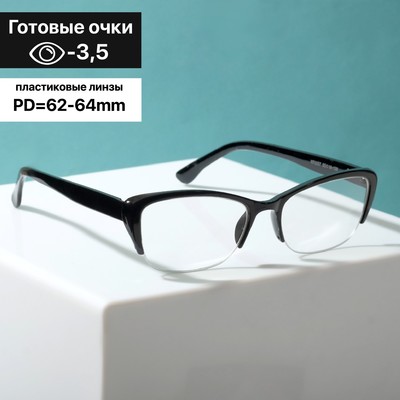 Готовые очки Восток 0057, чёрные, -3.50